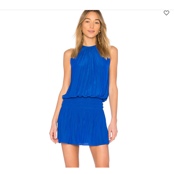 Ramy‎ Brook Paris Mini Dress Sleeveless Smocked Waist Pleated Skirt M - Picture 1 of 10